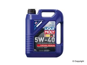 Liqui / Lubro Moly - Liqui Moly Synthetic Premium 5w40 Motor Oil (5 Liter bottle) (Mk3) (Mk4-ALH)
