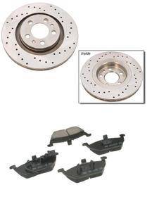 KermaTDI - Mk4 Premium+ Cross Drilled Front Brake Package for TDI and 2.0 (280x22mm vented rotor size) 